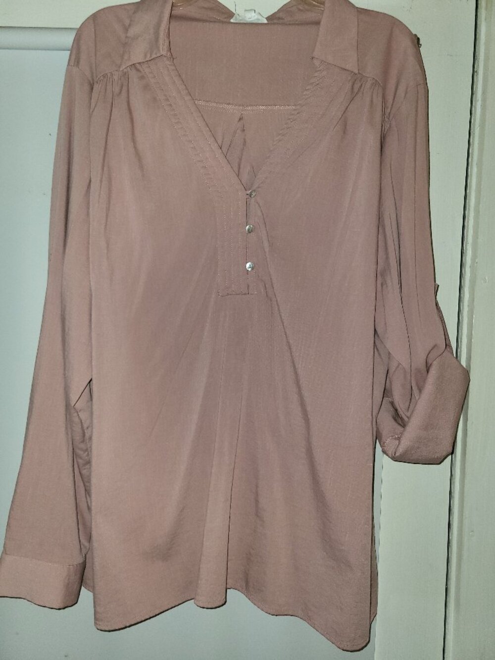 Womens SPLA Top Pink Long Sleeve V Neck Great Condition Size 1X